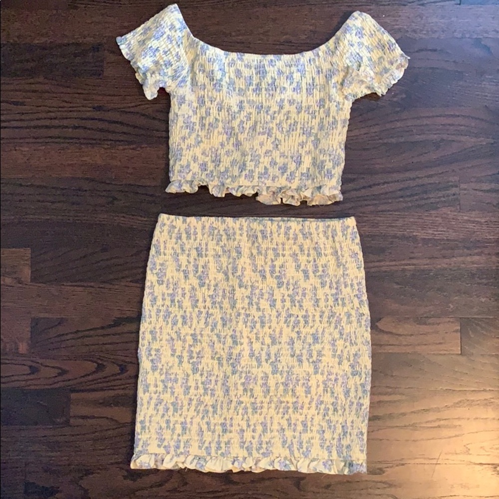Forever 21 Smocked Skirt Set